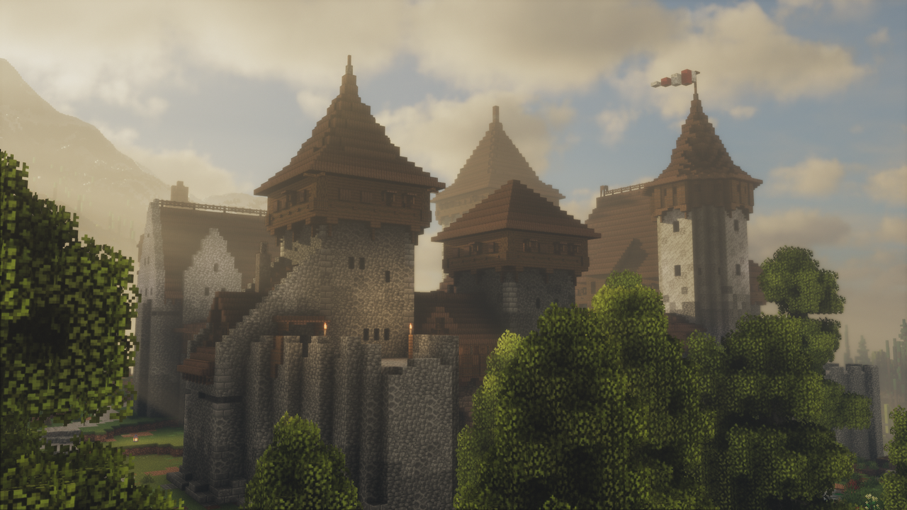 Littau Castle - Realistic Bohemian Style Medieval Castle - Survival Project | Medieval Unlimited Server Minecraft Map