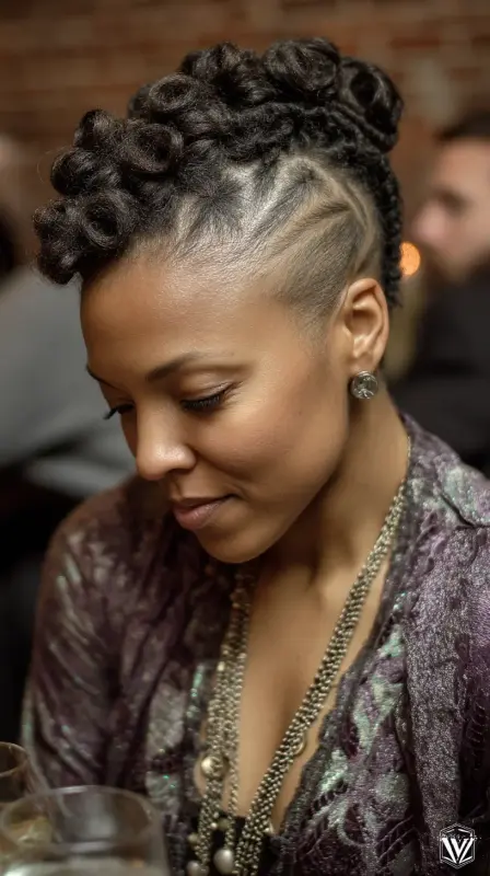 A Symphony of Style: The Artful Side Sweep - black women side part