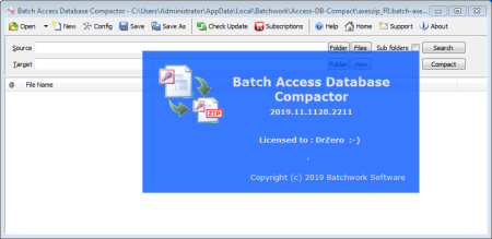 Batch Access Database Compactor 2019.11.1128.2211