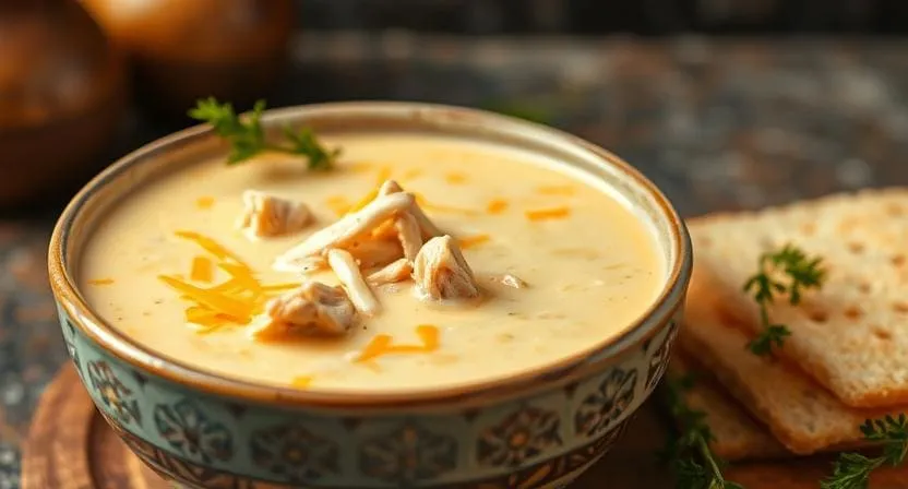 Сырный суп с курицей