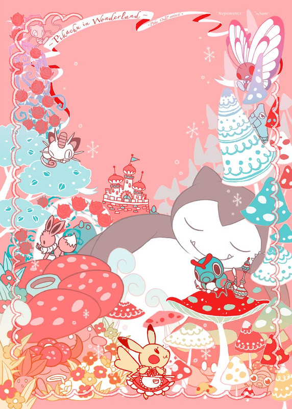 pikachu-eevee-alice-white-rabbit-mew-and