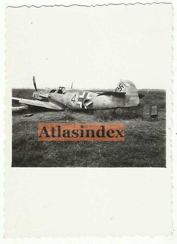Foto Rußland Feldzug Messerschmidt Me109 BF 109 Kennung Pik As Jagdgeschwader 53