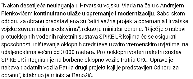 Hrvatska nabavlja novo oružje: Kupujemo protuoklopne vođene rakete velikog dometa i oklopna vozila Screenshot-8890