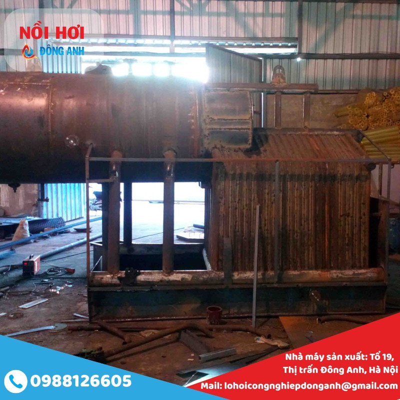 nồi hơi đốt củi 1.5 tấn