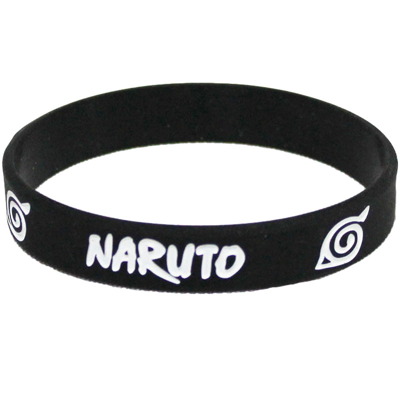 Pulsera de goma naruto negro