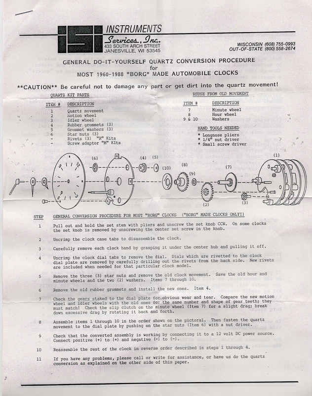 Bench Test Clock - Chevrolet Message Forum - Restoration and Repair Help