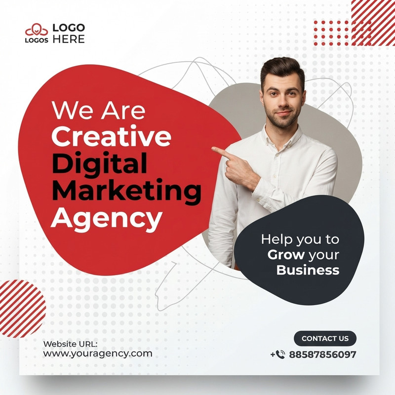 AI-generated example result for the marketing prompt: Professional Digital Marketing Agency Social Media Ad by Prompt Craft