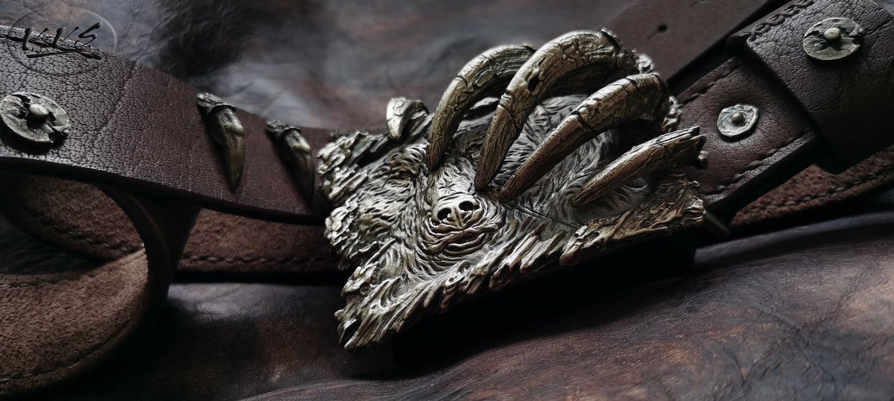 пряжка медведь литая большая нейзильбер2