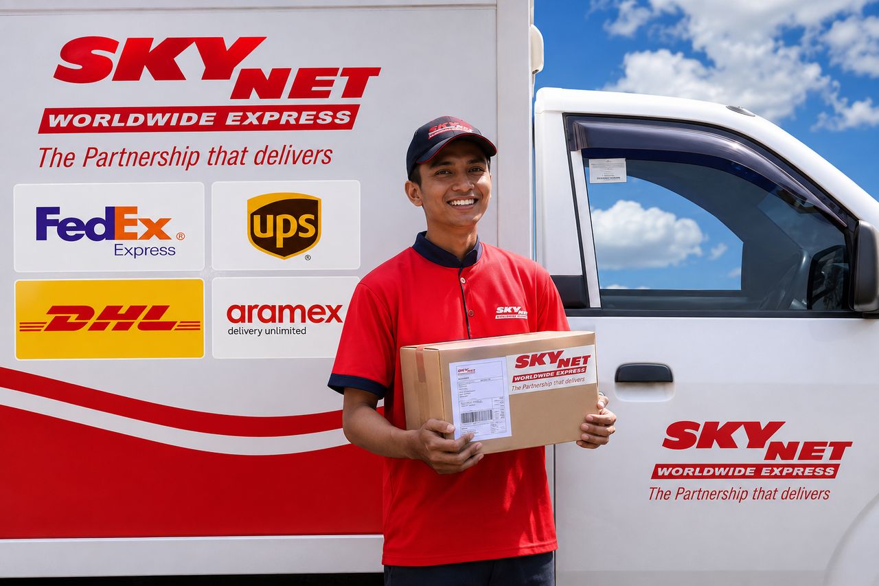 International courier — Skynet, DHL, UPS, FedEx, Aramex agent