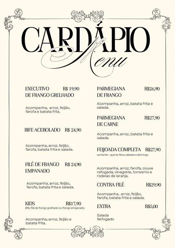 Cardápio Bar 4