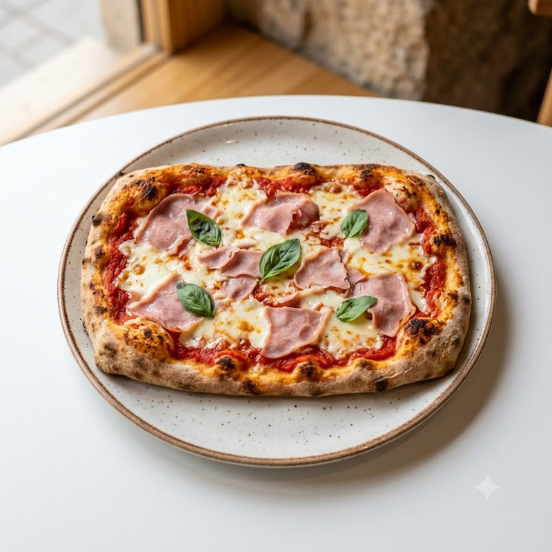 Pizza De Jamón Cocido (20 X 30 Cm.)