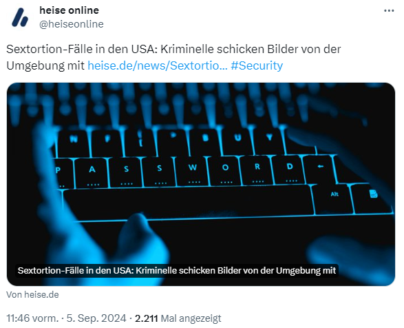 Sextortion-Fälle in den USA