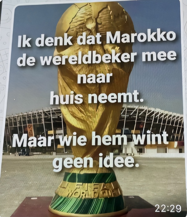 Voorspelling Wereldbeker gaat naar Marokko