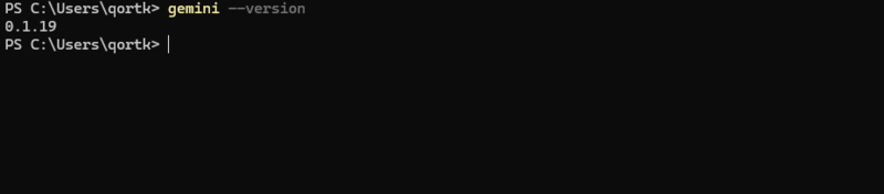 Gemini CLI 설치 확인