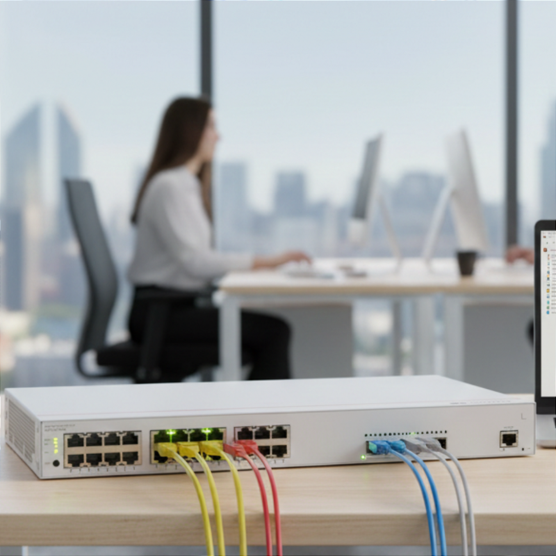 Switch Huawei eKit mostrando robustez