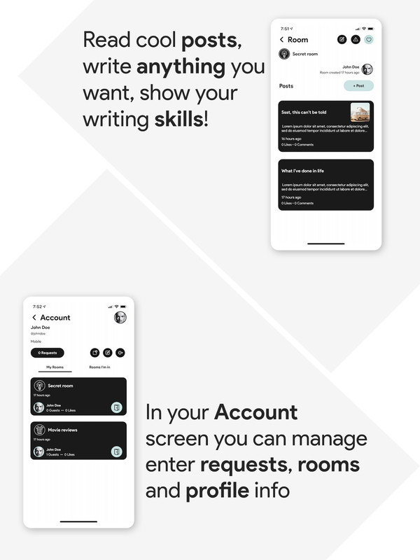 Rooms | iOS Social Blog Application [XServer] - 8
