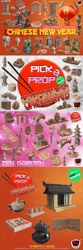 Pick A Prop! Chopstick Unleashed! Chinese new year props Kickstarter – 3D Print