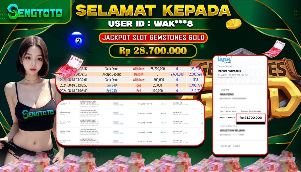 BUKTI PEMBAYARAN SLOT GEMSTONES GOLD