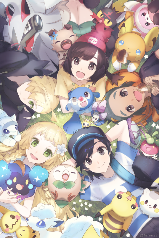 pikachu-lillie-selene-rowlet-mimikyu-and