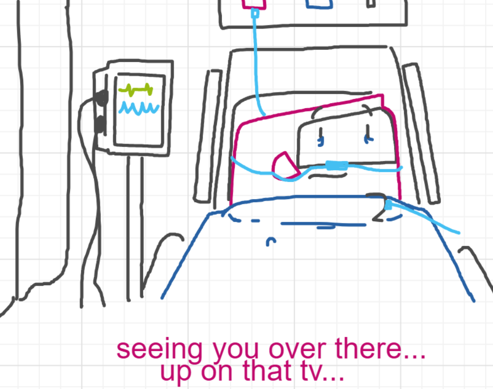 A panel from You're In Danger, Boy, episode seven of the Board Boards object show by Furretwalk/WalkingFurret.