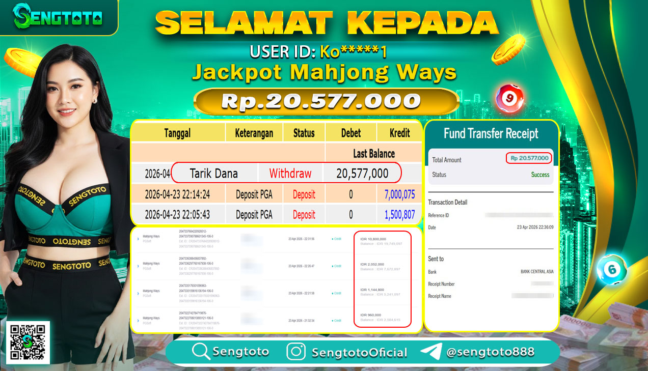 BUKTI PEMBAYARAN SLOT MAHJONG WAYS