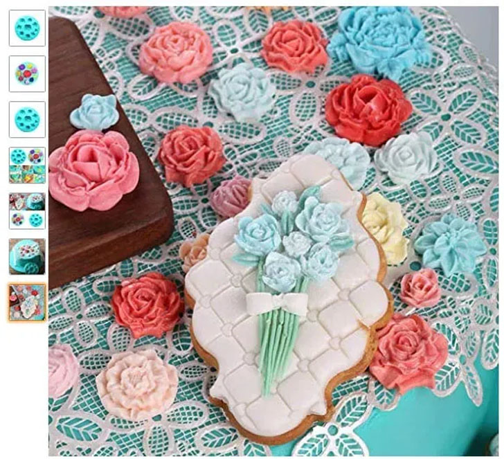 molde silicona flores miniatura para fondant pasta fira fimo 