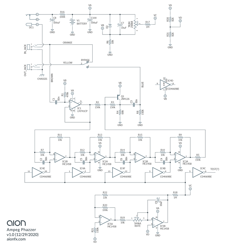 Ampeg Phazzer Schematic