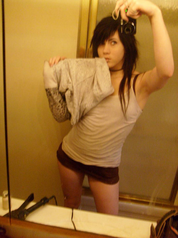 Sexy Scene Chick toma fotos propias