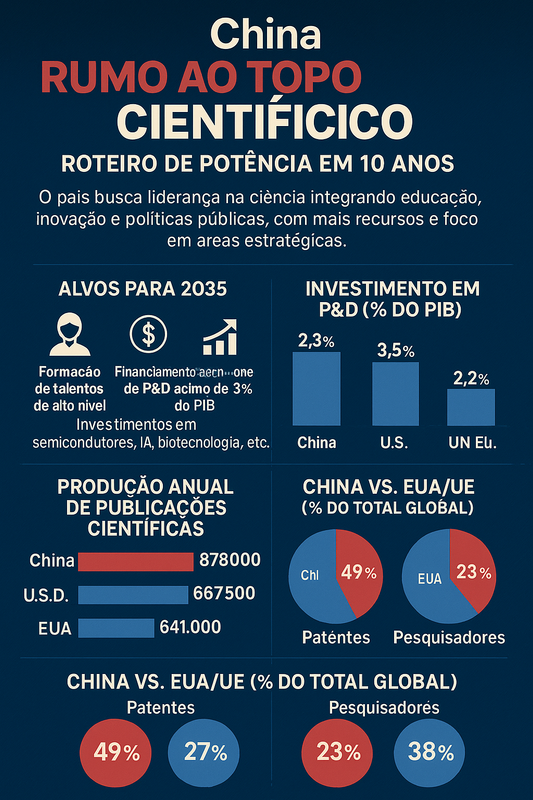 China Rumo ao Topo Científico: O Projeto que vai Redefinir a Ciência em 10 Anos