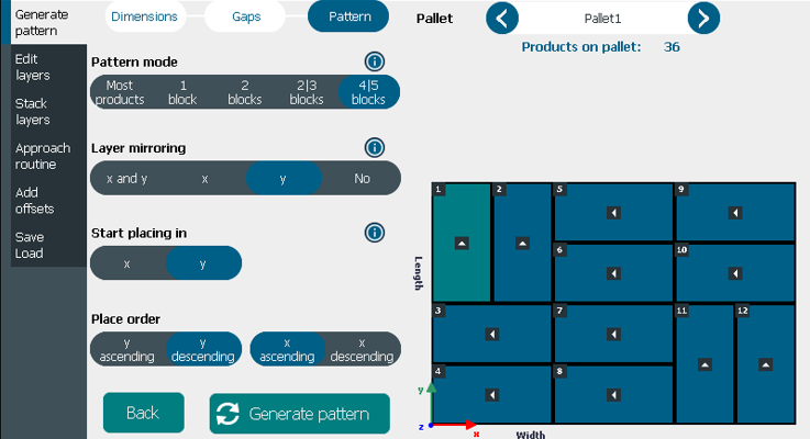 SIMATIC S7-1500 Palletize Pattern Generator SIMATIC S7-1500 Palletize Pattern Generator