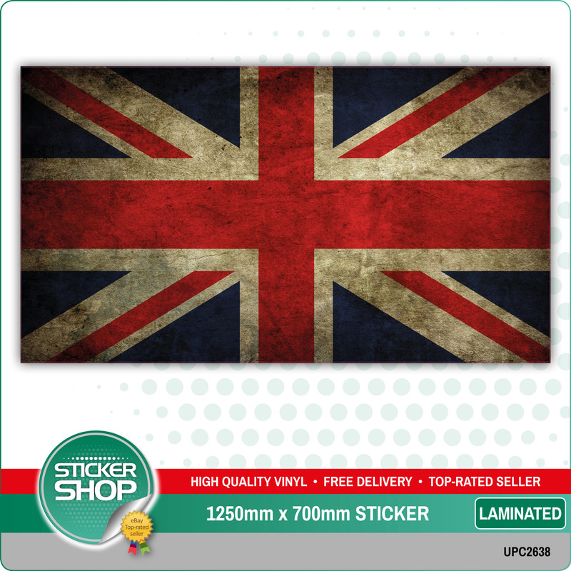UK Great Britain Flag Country Shape Vinyl Sticker Waterproof Decal