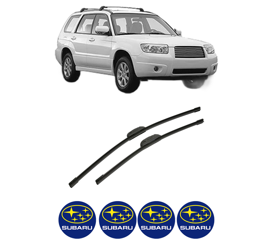Set stergatoare auto SUBARU FORESTER (SH_) din 2008-2013, pentru parbriz auto, 2 bucati, Bosch Aerotwin Retrofit, din cauciuc siliconat rezistent, 4 Stickere Auto SUBARU
