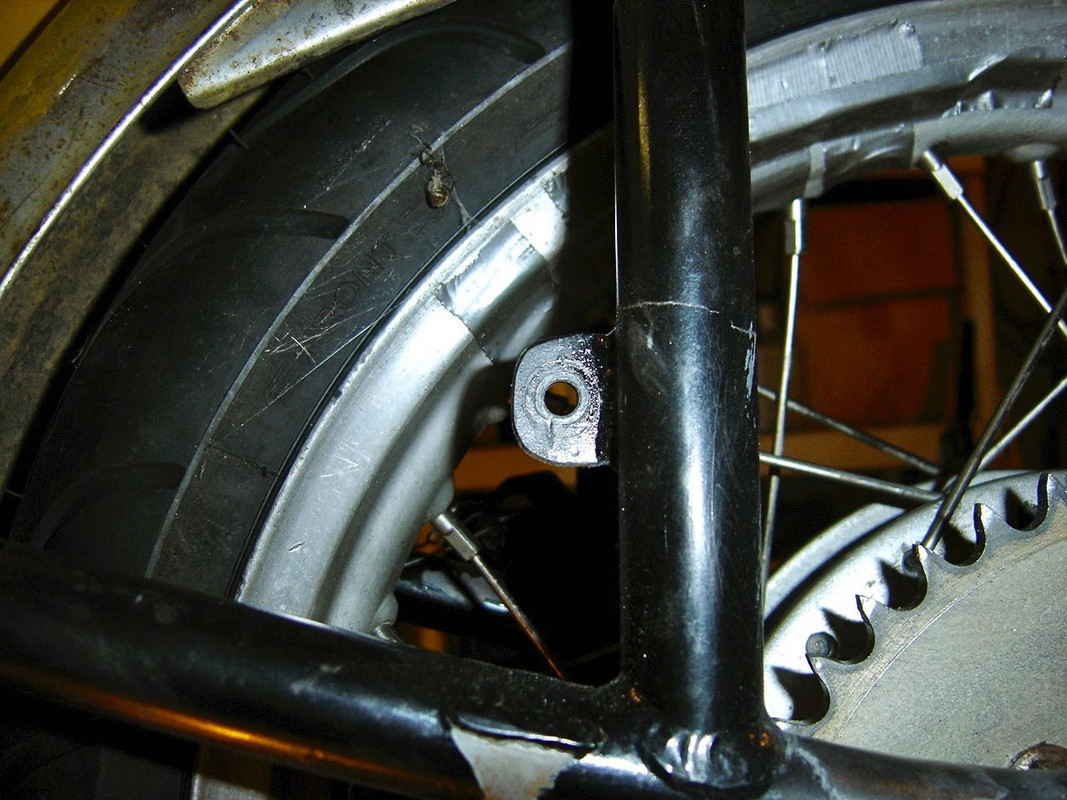 frame crack on vertical at rear wheel s