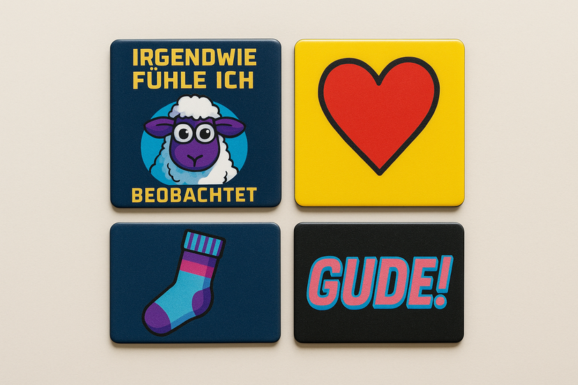 Magnetbild am Kühlschrank – personalisiertes Motiv von SideSocks