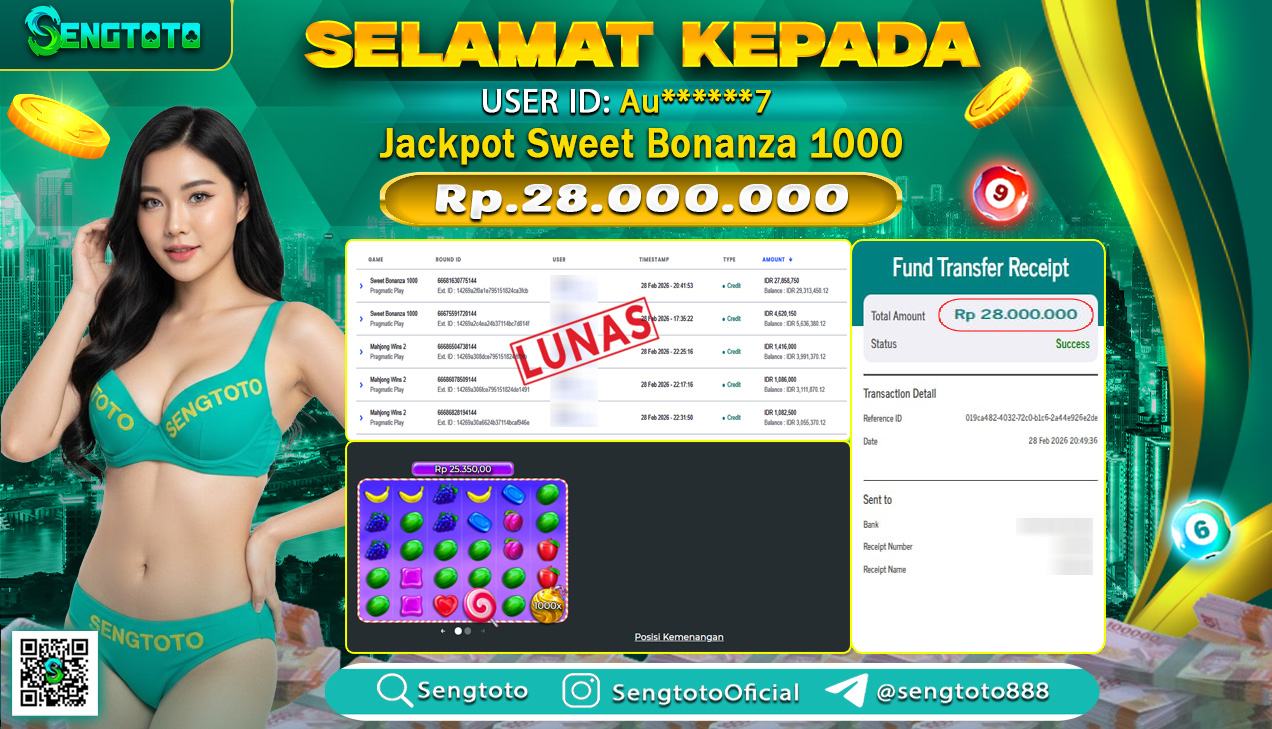 BUKTI PEMBAYARAN SLOT SWEET BONANZA 1000