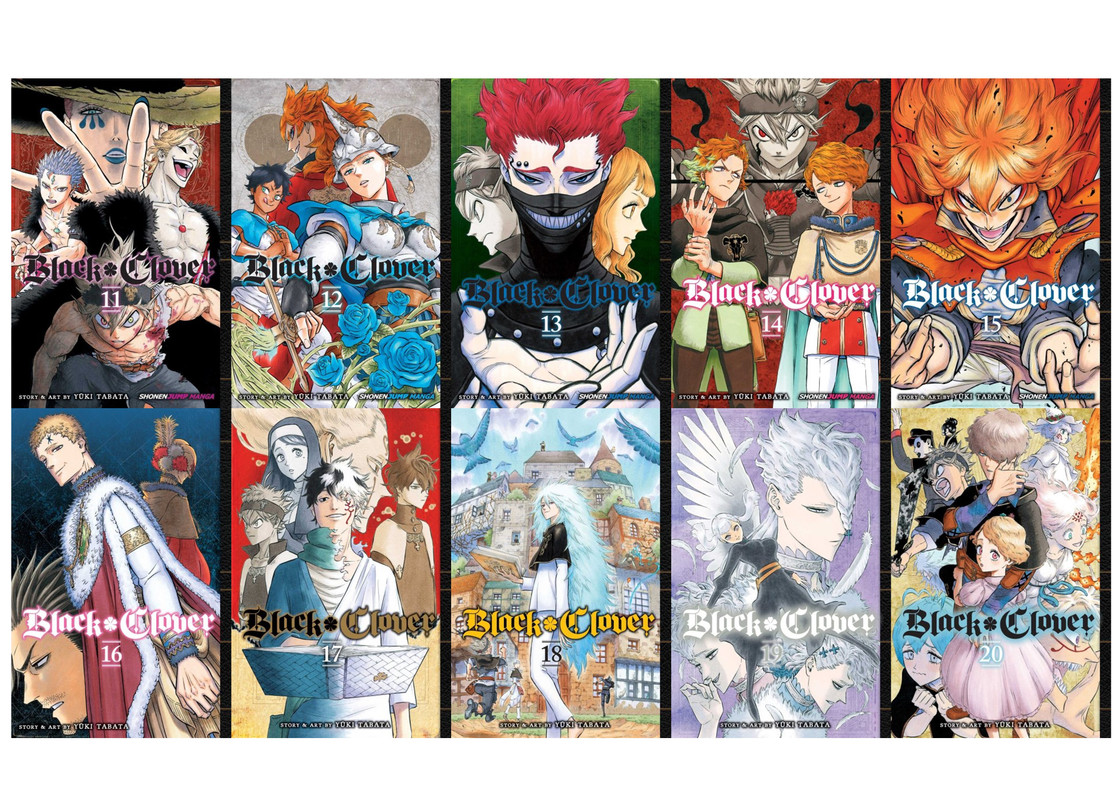 BLACK CLOVER English MANGA Series by Yuki Tabata Set of Book Volumes 11-20