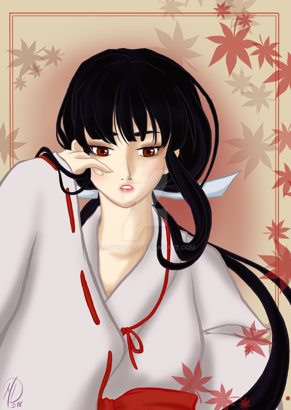 Hình vẽ Kikyou, Kagome, Sango bộ Inuyasha - Page 5 Kikyo_bust_by_mayra1225-dc58rqp