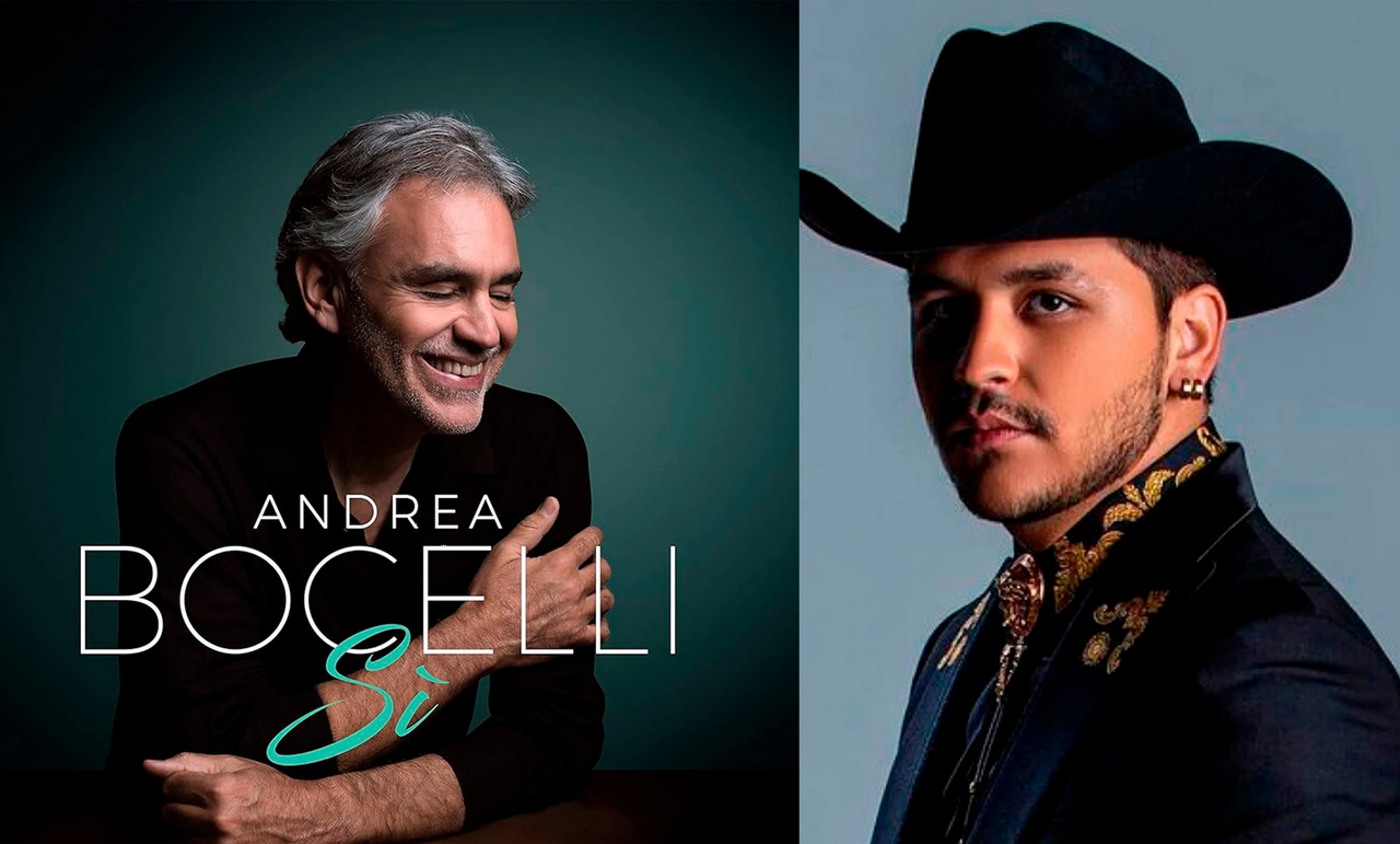 Homenaje musical a Andrea Bocelli tendrá a Christian Nodal; es el único mexicano