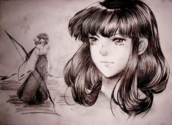 Hình vẽ Kikyou, Kagome, Sango bộ Inuyasha - Page 16 Kikyou_by_jiegengdai-d3gaxtf