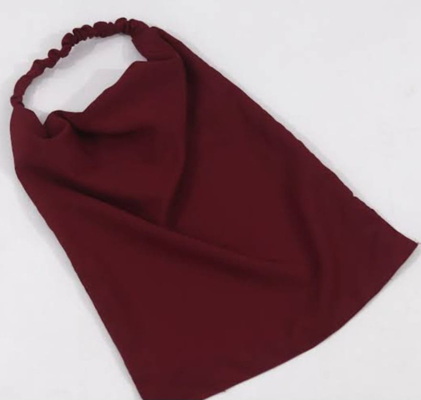 Half Elastic Niqab-Mahroon