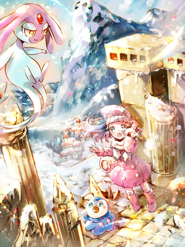 dawn-piplup-and-mesprit-pokemon-and-2-mo