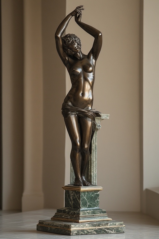 A-bronze-sculpture-depictirrng-a