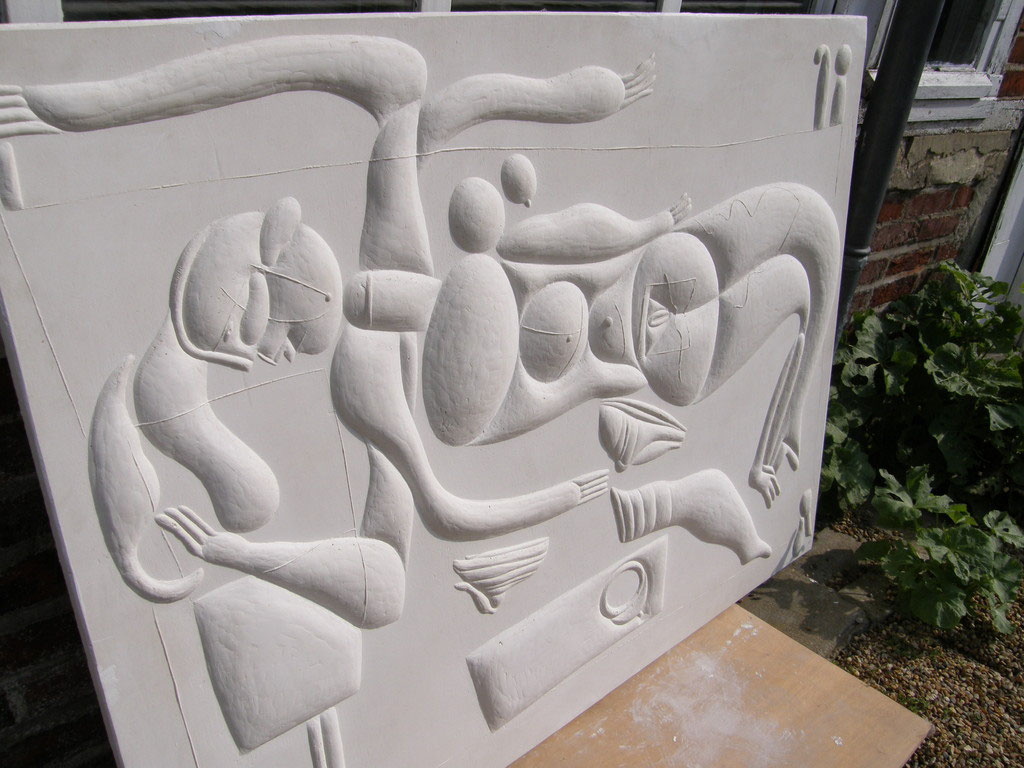 Bas-relief restauré — Femme, Claude Ribot