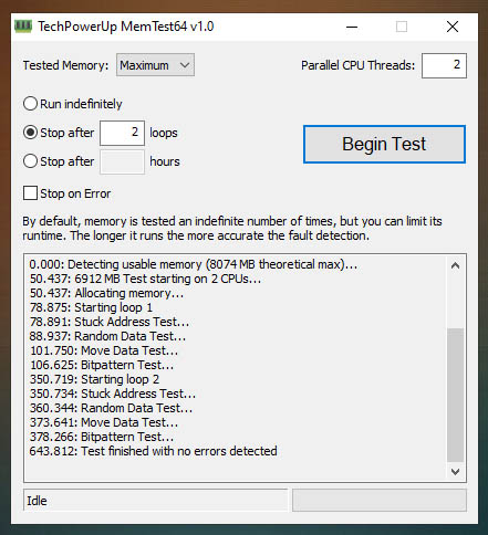 Mem Test 8Gb