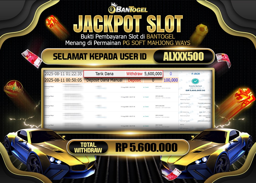 BUKTI JACKPOT LUNAS BANTOGEL