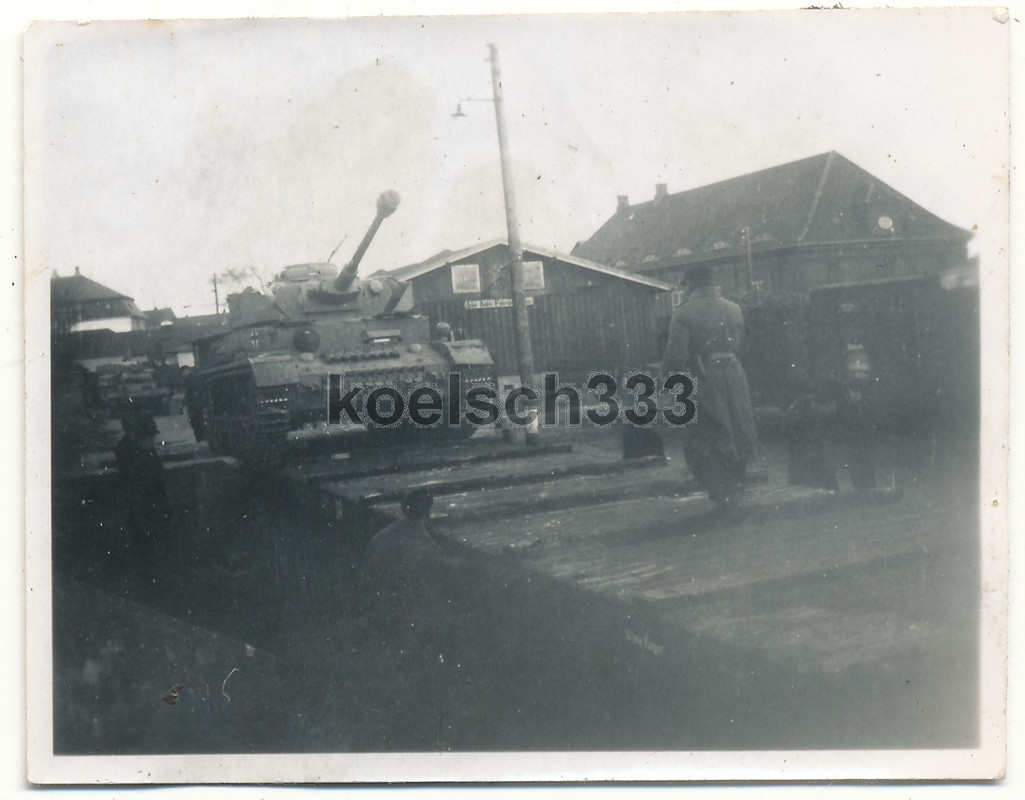 Panzer IV H Eisenbahn Verladung Bahnhof Karup Dä