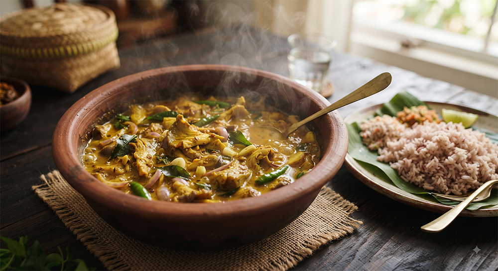 Sri Lankan Oyster Mushroom Curry (බිම්මල් මාලුව)