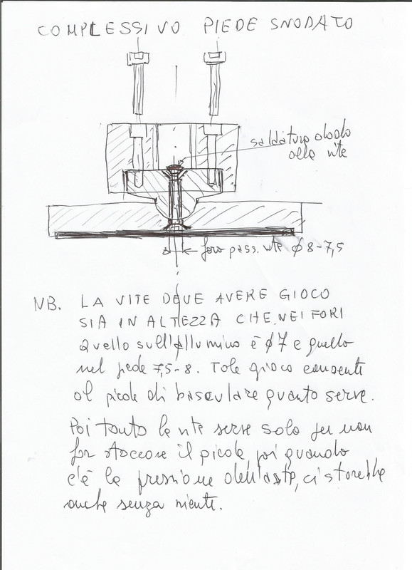 Disegno soll. complessivo piede snodato