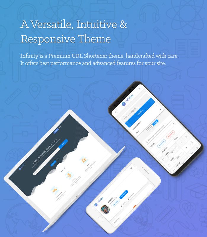 Infinity - Premium URL Shortener Theme - 1