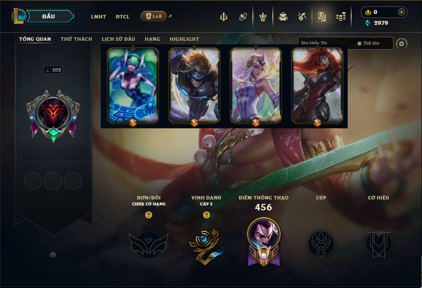 Acc LMHT # - Không Khung